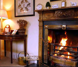 Fire in Drawing room, Ballymote House, Country House B&B, County Down